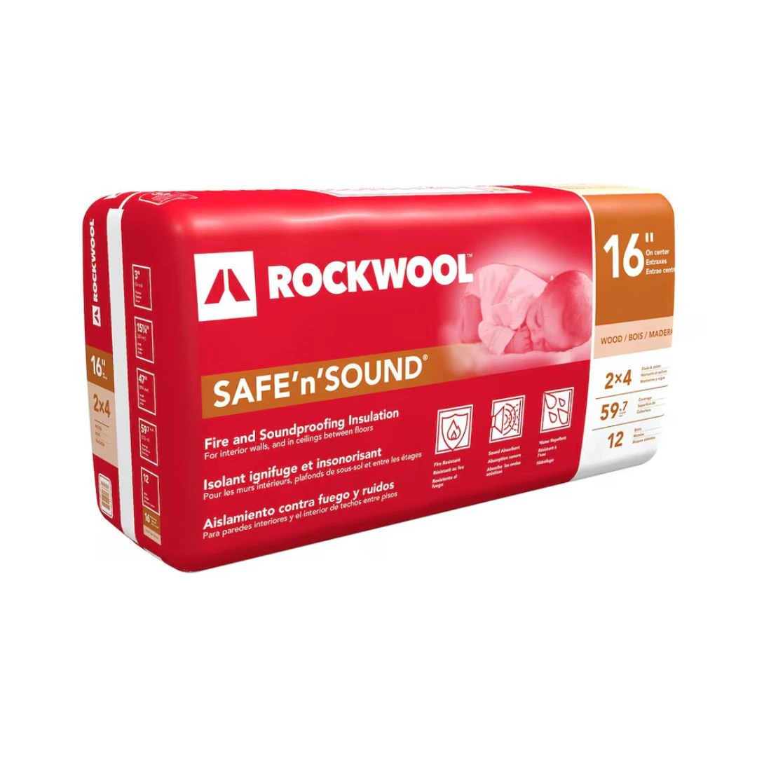 Rockwool 16 inch O.C. Wood Studs
