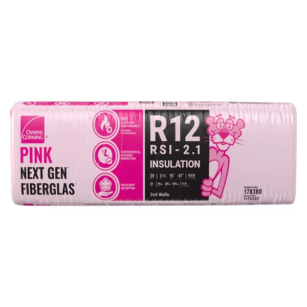 R-12 Pink Fiberglass Insulation