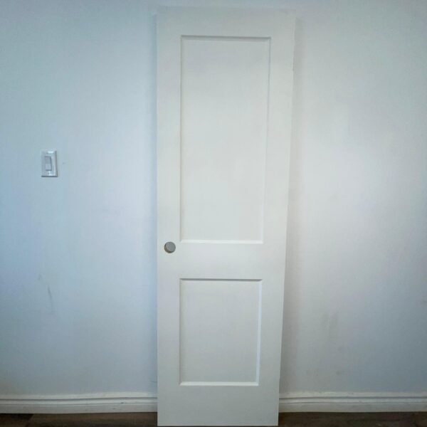 18"x80" Primed 2-Panel Square Hollow Core Interior Door Slab