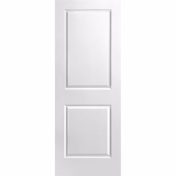18"x80" Primed 2-Panel Square Hollow Core Interior Door Slab