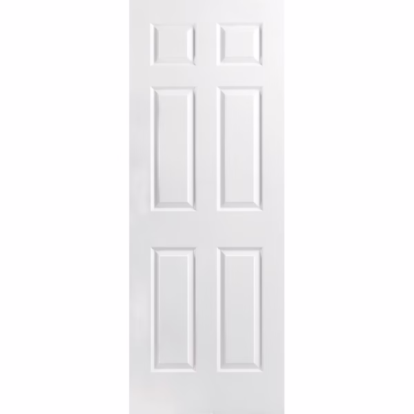 18-inch x 80-inch Primed 6-Panel Hollow Core Textured Interior Door
