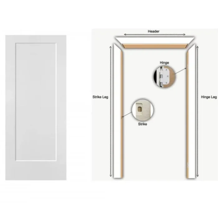 2 Panel Shaker Hollow Core Interior Door with U-Channel Kit 2 Panel Shaker Hollow Core Interior Door with U-Channel Kit