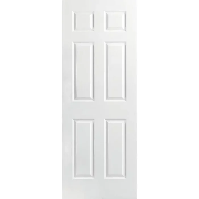 6 Panel Textured Hollow Core Interior Door by Reno Materials