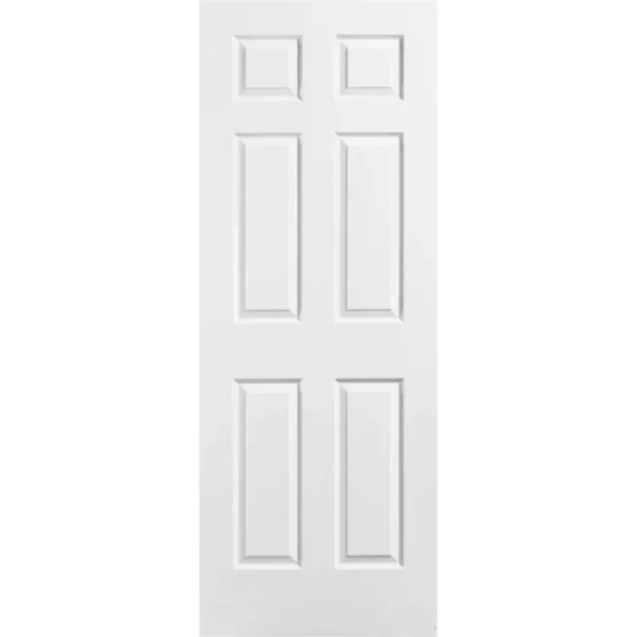 6 Panel Textured Hollow Core Interior Door by Reno Materials