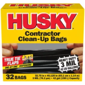 Husky Contractor Clean-Up Bags - 158 L Capacity (32-Count)