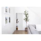 Shaker solid core interior door with 1-panel design, primed and ready for paint
