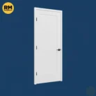 Installed 1 Panel Shaker Solid Core Interior Door in Modern Room