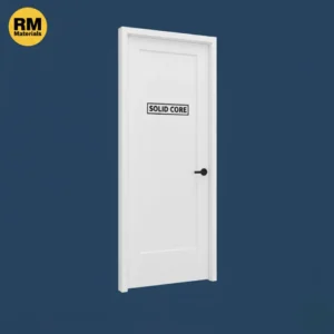 1 Panel Shaker Solid Core Prehung Interior Door – Primed White Finish