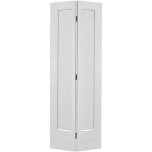 Bifold 1-Panel Shaker Hollow Core Interior Door – Primed White