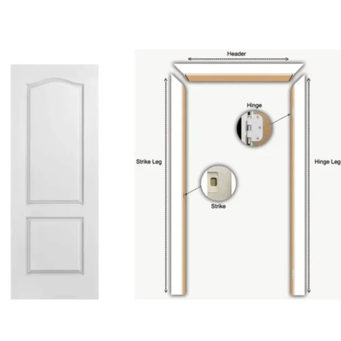 2 Panel Arch Door with U Channel – Textured Hollow Core Interior Door