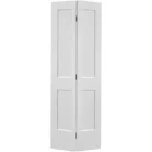 2-panel shaker bifold door primed white closed view