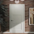 “3 Panel Shaker Solid Core Door Slab with primed finish, solid wood core, paint-ready, and sound-reducing.”