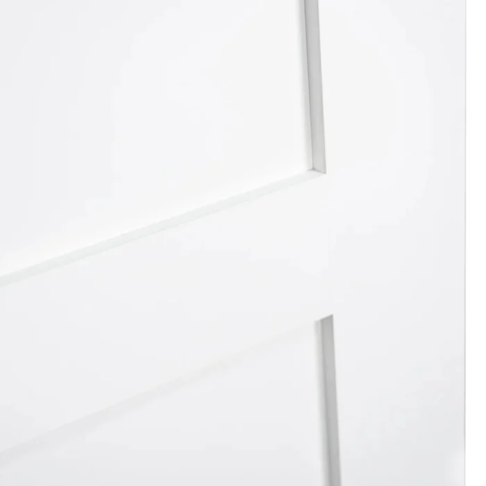 “3 Panel Shaker Solid Core Door Slab with primed finish, solid wood core, paint-ready, and sound-reducing.”