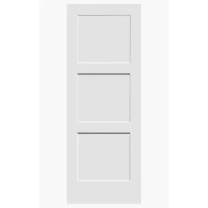 3 Panel Shaker Solid Core Interior Door – Primed and Paint-Ready Slab