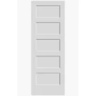 5 Panel Shaker Solid Core Interior Door – White Primed Modern Door