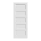 5 Panel Shaker Solid Core Interior Door – White Primed Modern Door