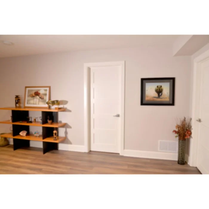 5 Panel Shaker Solid Core Interior Door – White Primed Modern Door