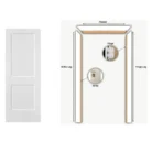 2 Panel Shaker Hollow Core Interior Door with U-Channel Kit