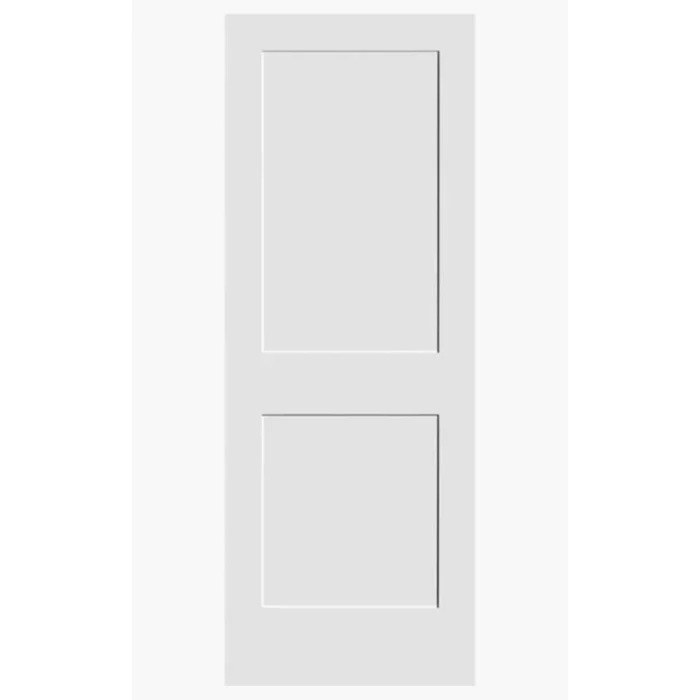 2 Panel Shaker Solid Core Pre-Hung Door – Durable, Soundproof Interior Door 2 Panel Shaker Solid Core Pre-Hung Interior Door with smooth white finish and modern minimalist design