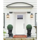 6 Lite Over 2 Panel White Steel Exterior Door with Clear Glass Installed