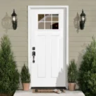 Installed High Definition Steel Door with 6 Lite Grid and Two Lower Panels