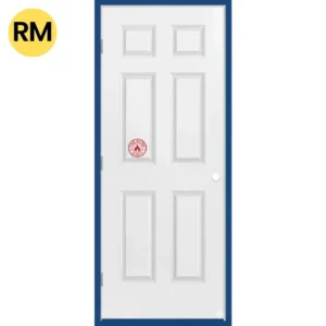 Prehung 6 Panel 20-Min Fire Rated Interior Door Front View