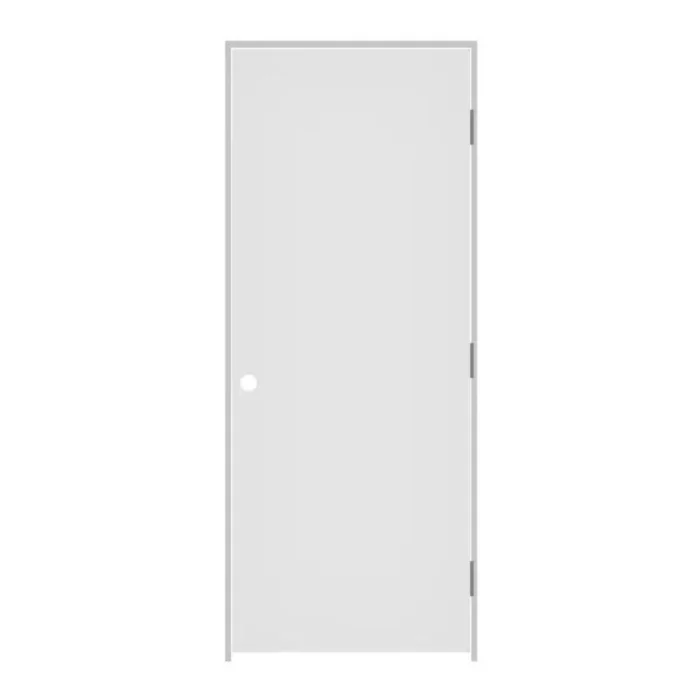 Flat white interior door displayed on a clean white background.