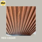 Red Cedar WPC Slatted Wall Panel with Vertical Fluted Lines