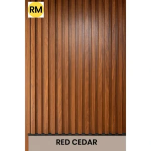 Modern Red Cedar Fluted Wall Panel Installed in Interior Space