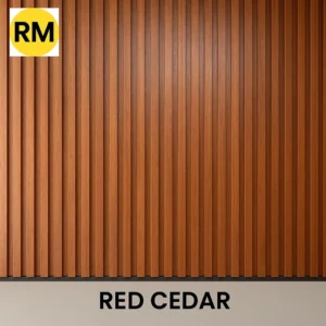 Red Cedar 4 Track Indoor Decorative Fluted Panel Red Cedar Decorative Indoor Fluted Panel for Renovation
