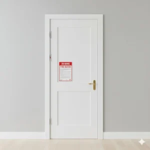 2-Panel Shaker Fire Rated Prehung Door Front View