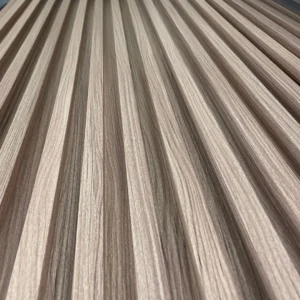 Birch WPC fluted wall panels 4-track modern interior wall design