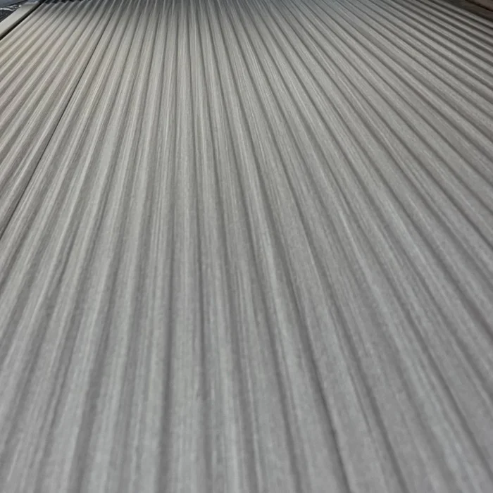 Dark grey vein 11-track louver fluted WPC wall panels waterproof GTA