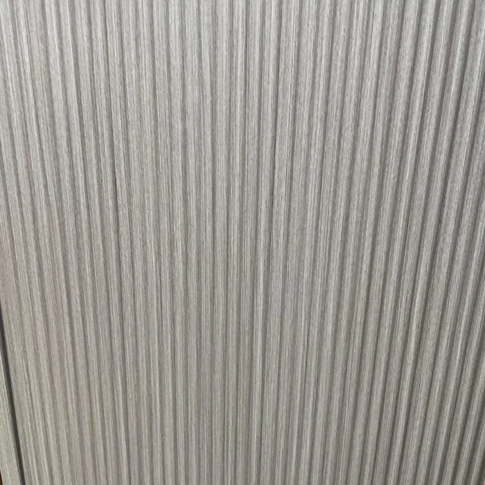 Dark grey vein fluted WPC wall panels 11-track interior feature wall Ontario