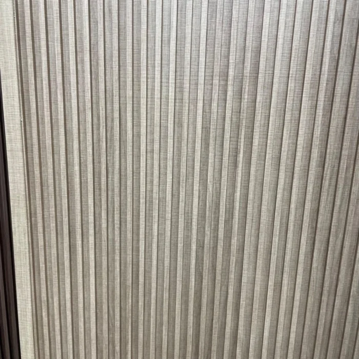 Natural Oak fluted louver wall panels commercial interior Toronto