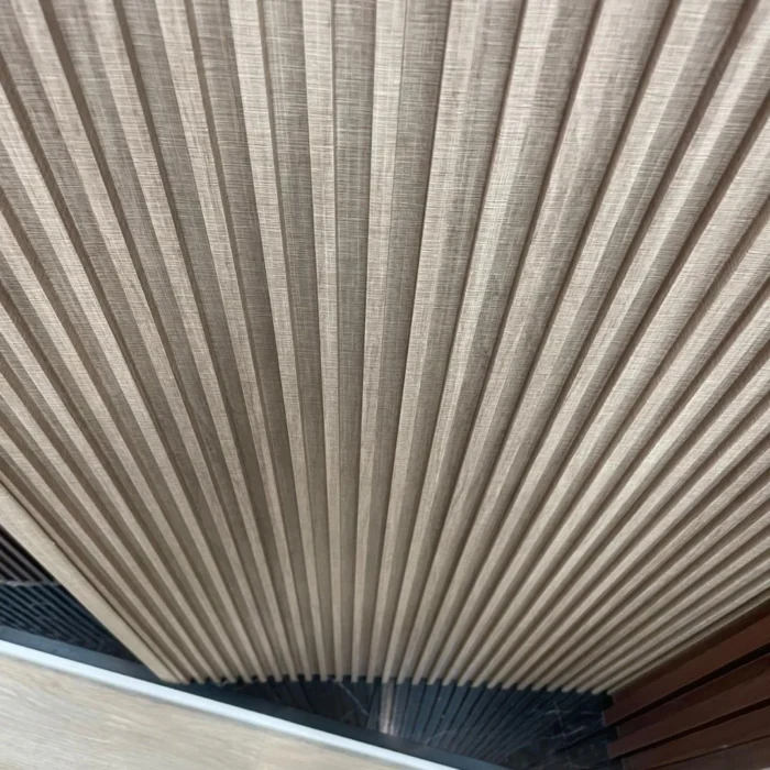 Natural Oak waterproof WPC wall panels for bathroom and kitchen