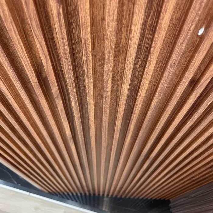 Red Cedar Vein fluted louver wall panels commercial interior Toronto