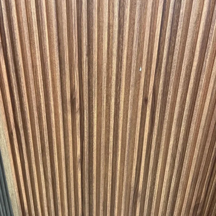 Red Cedar Vein 8-track fluted WPC wall panels feature wall