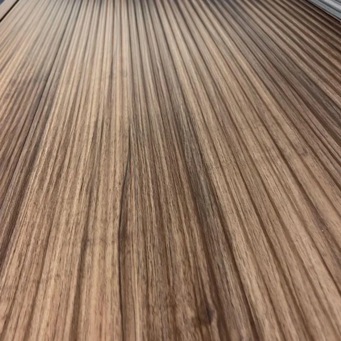 Walnut fluted WPC wall panels 11-track interior feature wall Ontario