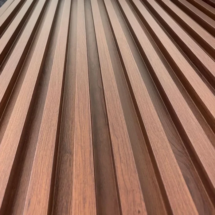 Waterproof walnut WPC wall panels for bathroom and kitchen walls