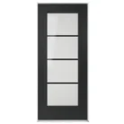 4 Lite Polytex Steel Prestige Collection Exterior Door with glass inserts for residential entryway