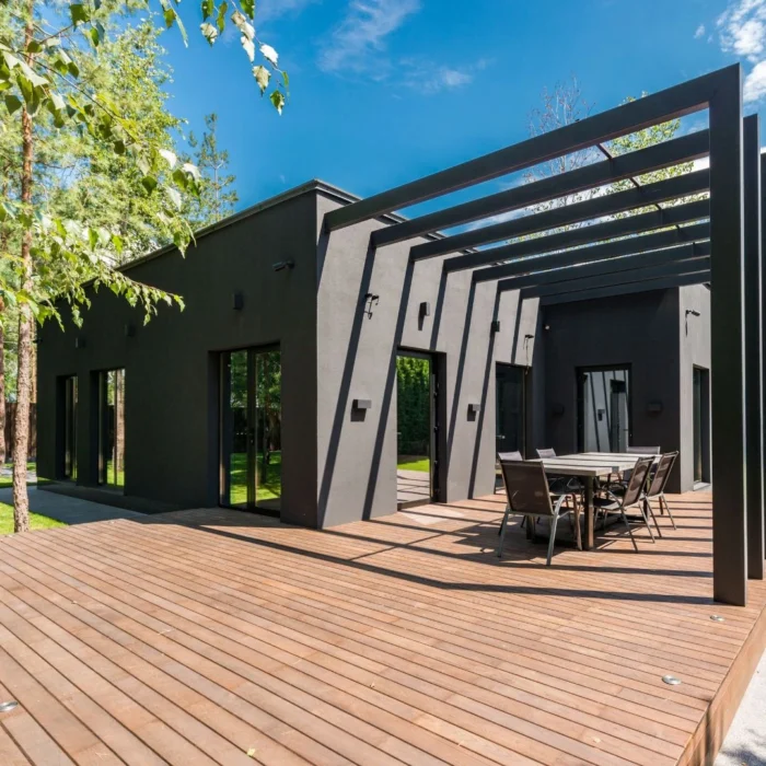 Exterior pressure treated lumber for shed pergola and landscape construction
