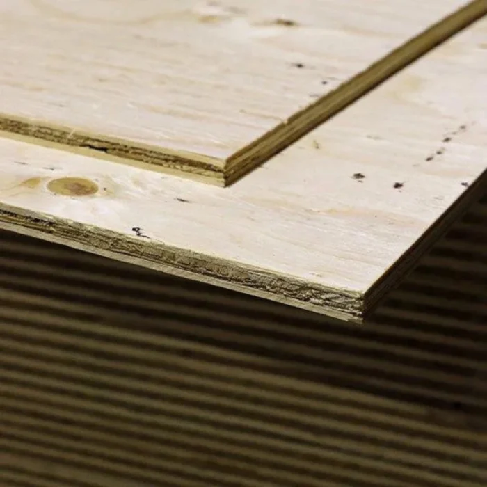 Spruce Plywood Edge Detail Close-up of Standard Spruce Plywood Edge Showing Layered Wood Veneers