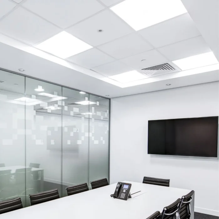 USG/CGC Radar Basic 2310 Office Ceiling Installation USG/CGC Radar Basic 2310 2x4 acoustic ceiling tiles installed in modern office