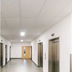 USG/CGC Radar Basic 2310 2x4 acoustic ceiling tiles installed in hallway lobby