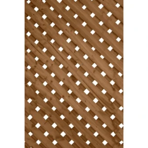 Pressure treated brown privacy lattice panel, for fences, decks and outdoor screens