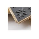 Moisture-resistant 23.25 x 23.25 inch basement subfloor membrane panel