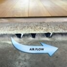 DRICORE subfloor panels with Air Gap Technology for moisture management over concrete floors